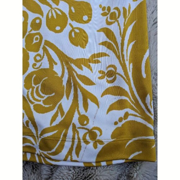 DVF "Pauline" Yellow & White Abstract Floral Silk Blend Column Maxi Dress, Sz 0 - Picture 9 of 9